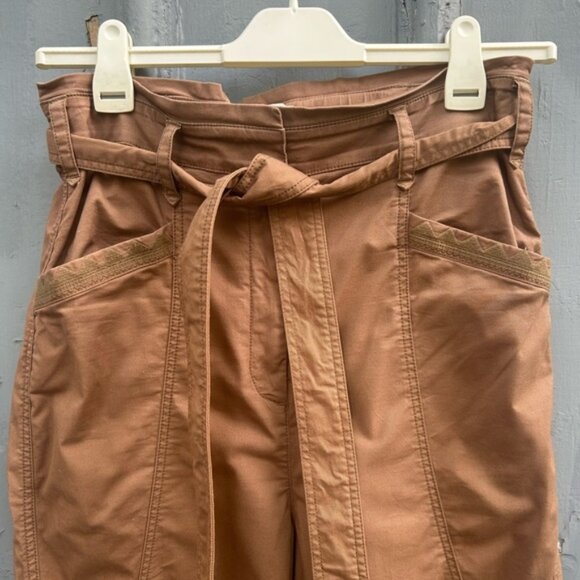 By Anthropologie Ellie Embroidered Utility Pants, size 8 - Picture 7 of 13